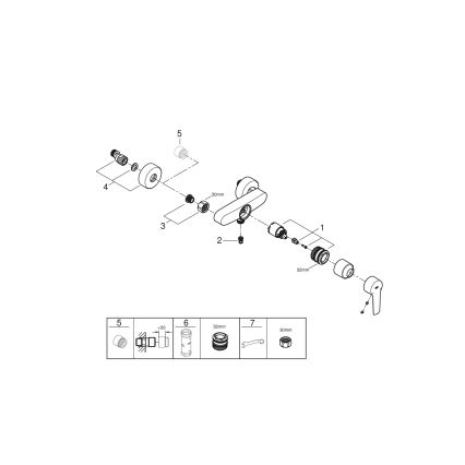 GROHE 242082432 - Душевой смеситель START DN 15 чёрный