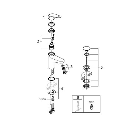 GROHE 24323001 - Смеситель для раковины SWIFT DN 15, глянцевый хром