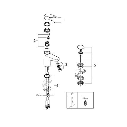 GROHE 24326001 - раковинный смеситель SWIFT DN 15 размер M полированный хром