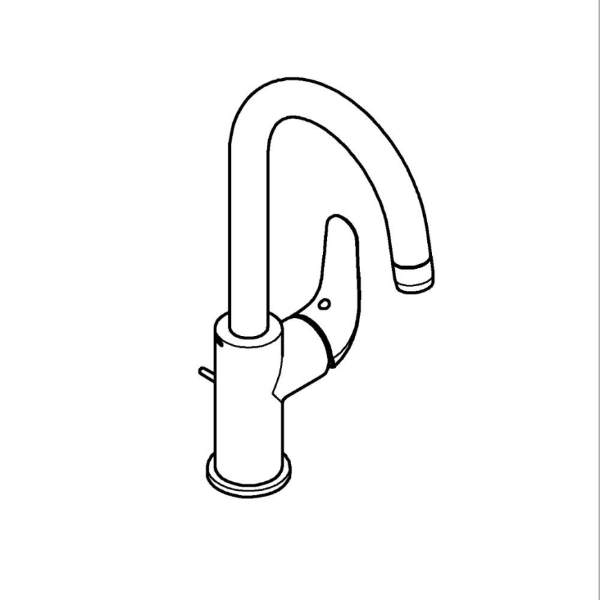 GROHE 24330001 - Змішувач для умивальника EUROSMART розмір L глянцевий хром