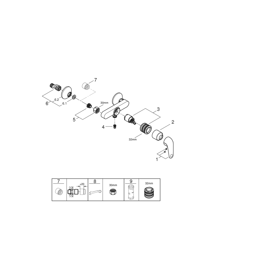 GROHE 24333001 - Душевой смеситель SWIFT DN 15, полированный хром