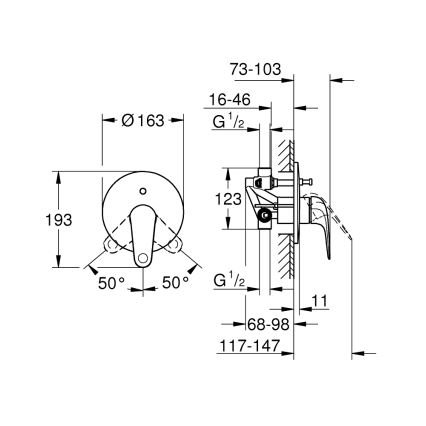 GROHE 24336001 - Змішувач для ванни SWIFT DN 15, глянцевий хром