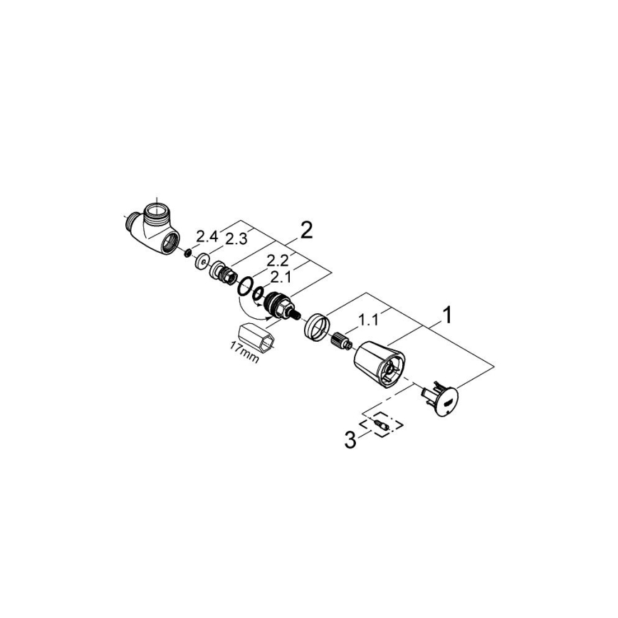 GROHE 26010001 - Душовий вентиль COSTA L, полірований хром