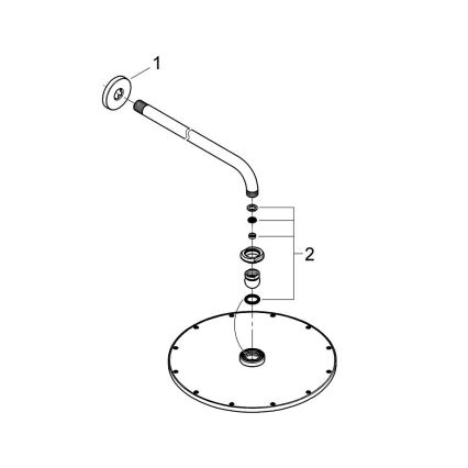 GROHE 26066AL0 - Душова лійка RAINSHOWER COSMOPOLITAN 310 380 мм графіт