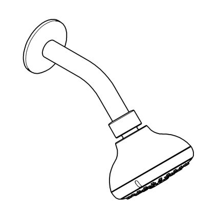 GROHE 26088001 - Душова лійка TEMPESTA 100 100 mm глянцевий хром