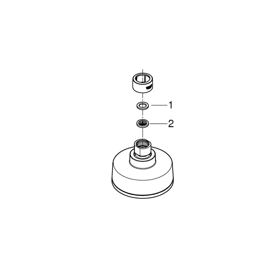 GROHE 26366001 - верхняя душевая лейка RAINSHOWER 210 мм, глянцевый хром
