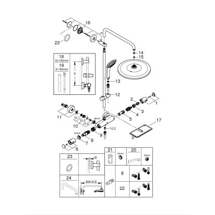 GROHE 26401001 - Душевая система VITALIO JOY SYSTEM 310 полированный хром