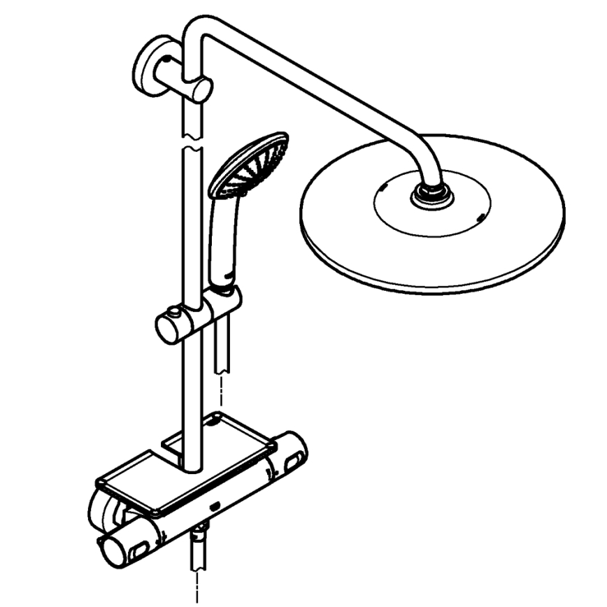 GROHE 26401001 - Душевая система VITALIO JOY SYSTEM 310 полированный хром