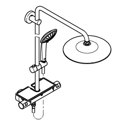 GROHE 26403001 - Душова система VITALIO JOY 260, 450 мм, блискучий хром