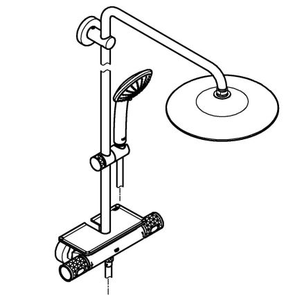 GROHE 26403002 - Душова система VITALIO JOY 260 450 mm полірований хром