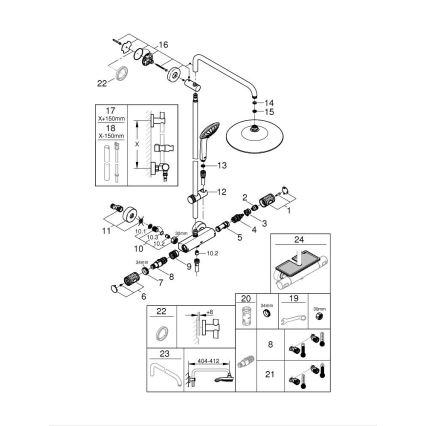 GROHE 26403KF2 - Душова система VITALIO JOY 260 чорна