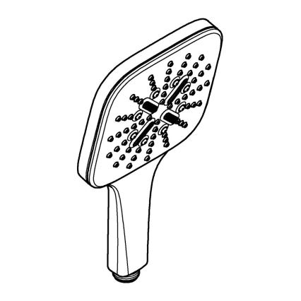 GROHE 26550000 - Ручная душевая лейка RAINSHOWER SMARTACTIVE 130 CUBE полированный хром