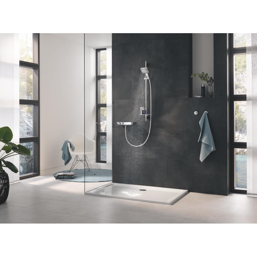 GROHE 26550000 - Ручная душевая лейка RAINSHOWER SMARTACTIVE 130 CUBE полированный хром