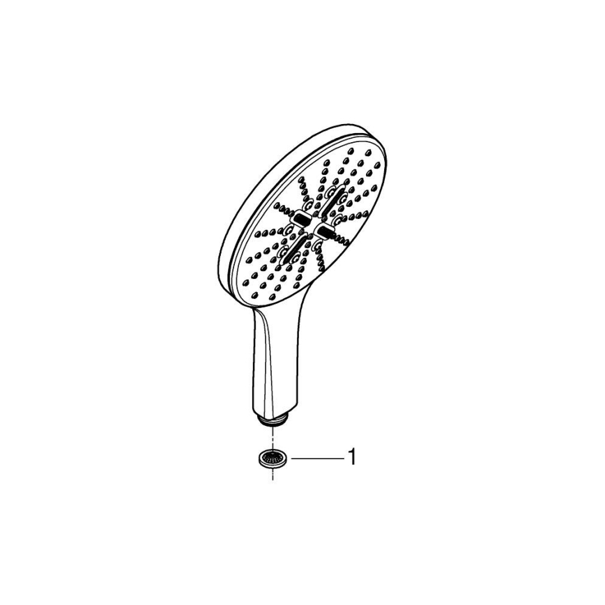 GROHE 26554LS0 - ручной душ RAINSHOWER SMARTACTIVE 150 мм глянцевый хром