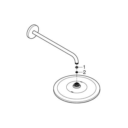 GROHE 26557000 - комплект верхнего душа RAINSHOWER 310, 422 мм, глянцевый хром