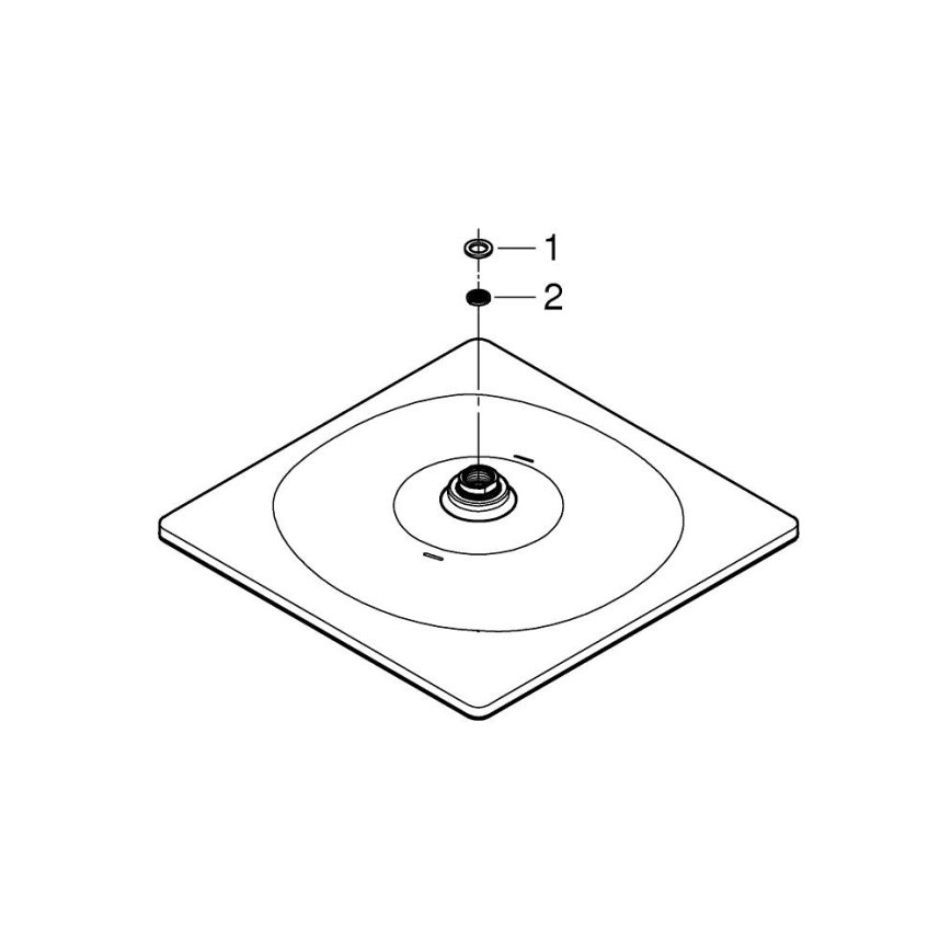 GROHE 26568000 - верхний душ RAINSHOWER MONO 310 CUBE, 310 × 310 мм, хромированная отделка