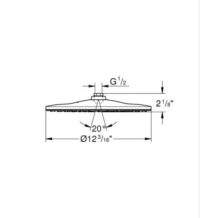 GROHE 26569000 - Верхняя душевая лейка RAINSHOWER 310 мм глянцевый хром