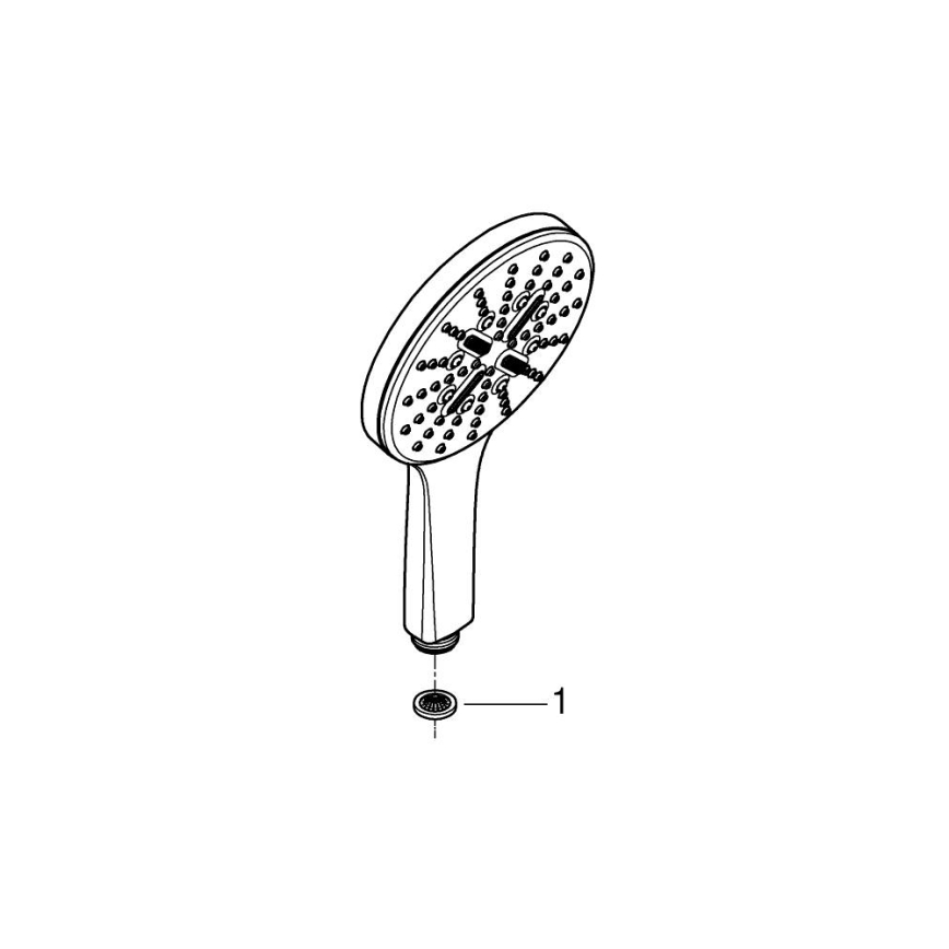 GROHE 26574A00 - Ручна лійка RAINSHOWER SMARTACTIVE 130 мм графіт