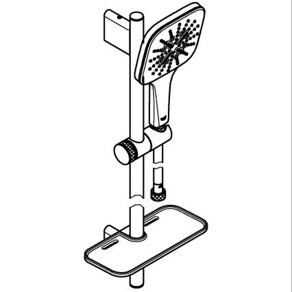 GROHE 26584000 - Душовий комплект RAINSHOWER SMARTACTIVE 130 CUBE 600 мм хром