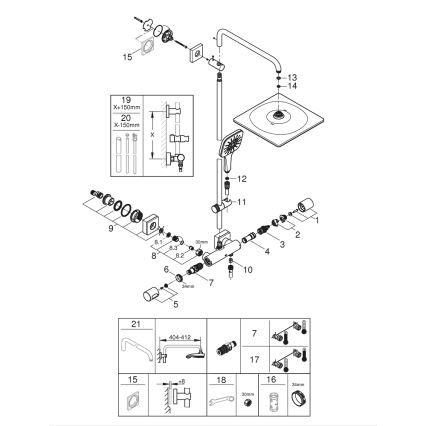GROHE 26649000 - Душова система RAINSHOWER SMARTACTIVE 310 × 310 мм хром