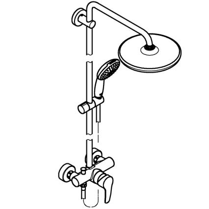 GROHE 26679001 - Душова система VITALIO START 250 390 mm полірований хром