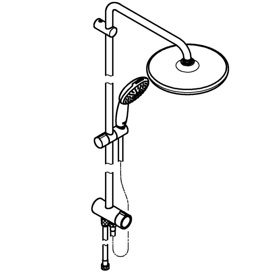 GROHE 26680001 - Душевая система VITALIO START SYSTEM 250 390 мм, металл, хром