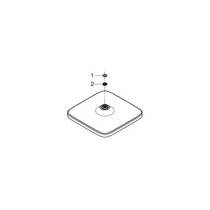 GROHE 26695000 - Верхняя душевая лейка VITALIO COMFORT 250 × 250 мм, полированный хром