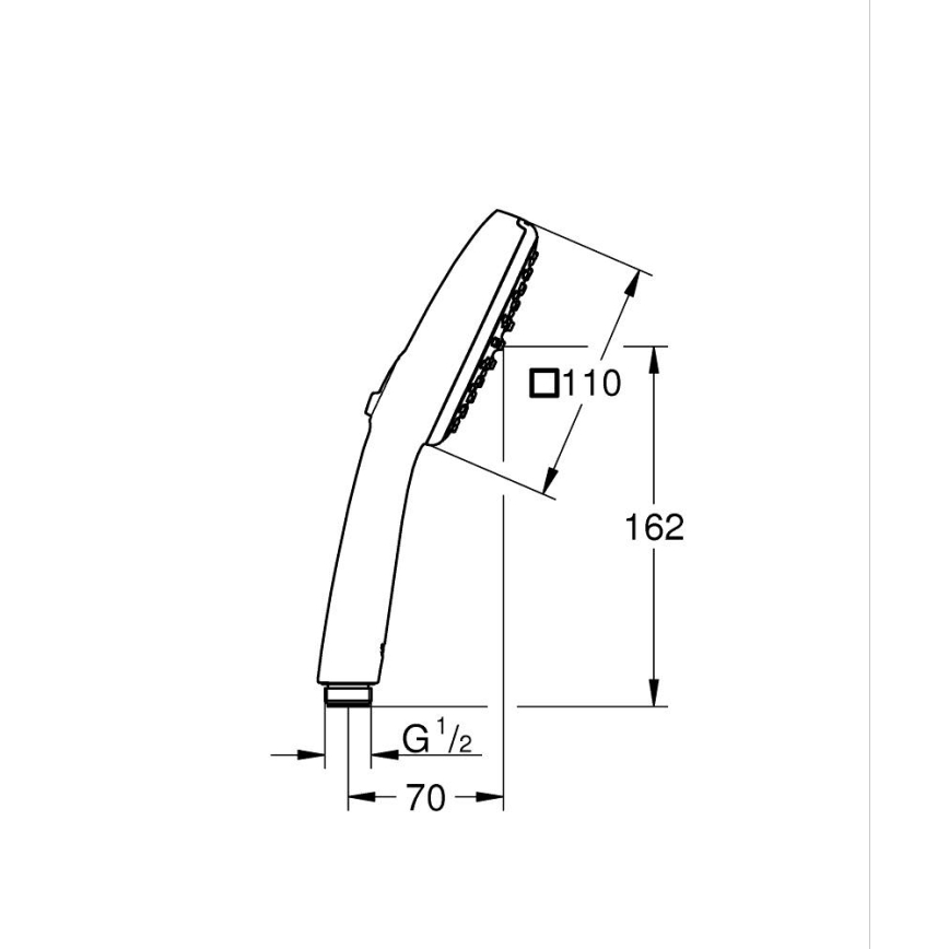 GROHE 26926001 - Ручная душевая лейка VITALIO COMFORT 110 x 110 мм глянцевый хром