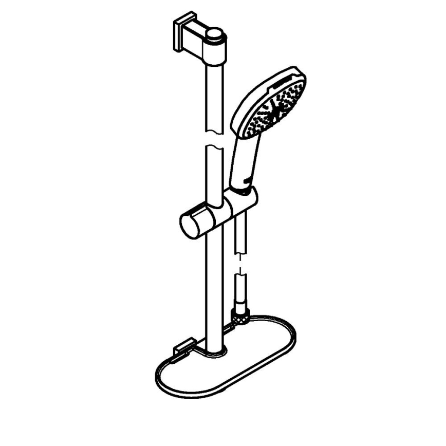 GROHE 26929001 - Душовий комплект VITALIO COMFORT 110 600 мм, блискучий хром