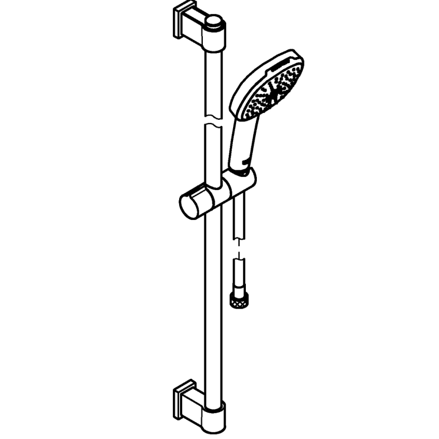 GROHE 26931001 - Душовий комплект VITALIO COMFORT 110 900 мм полірований хром