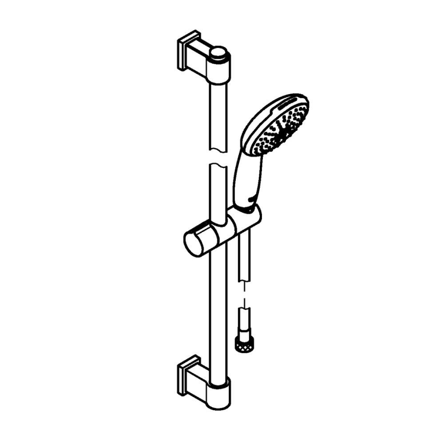 GROHE 26951001 - Душевой комплект VITALIO START 110 600 мм полированный хром