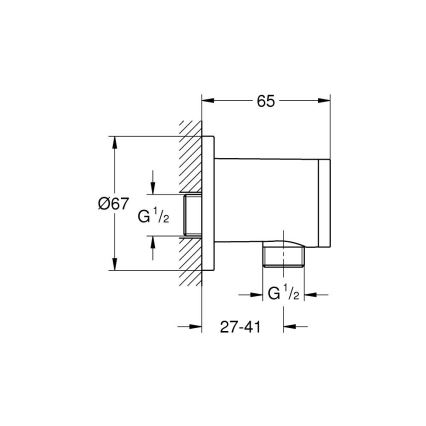 GROHE 26963001 - Настінне коліно VITALIO UNIVERSAL 12” полірований хром