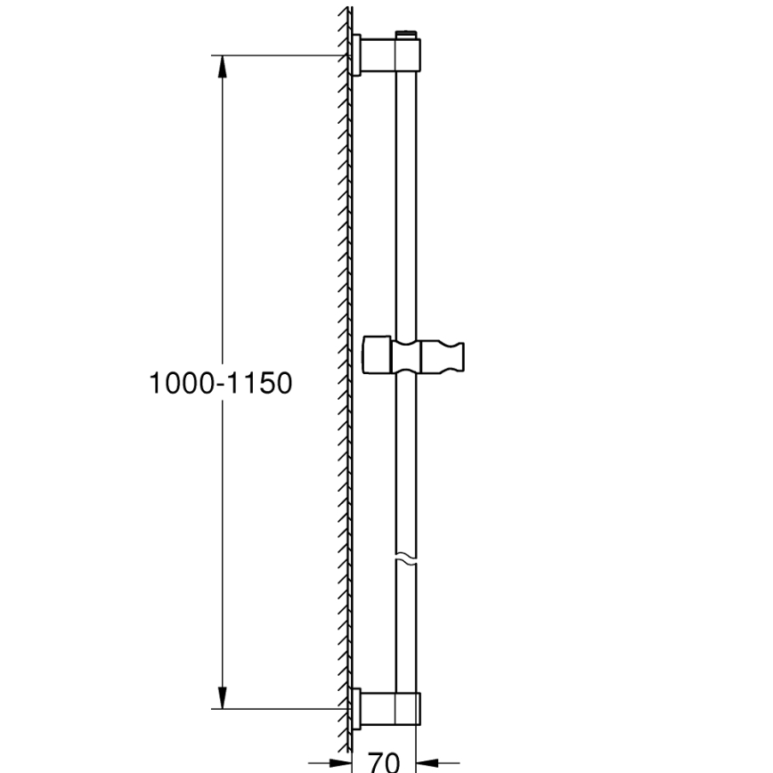 GROHE 26970001 - Душевая штанга VITALIO UNIVERSAL 1150 мм полированный хром