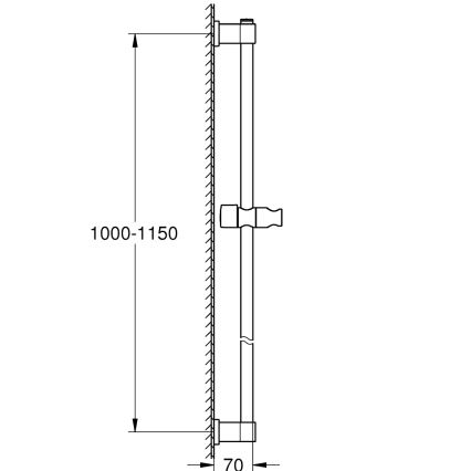 GROHE 26970001 - Штанга для душу VITALIO UNIVERSAL 1150 мм глянцевий хром