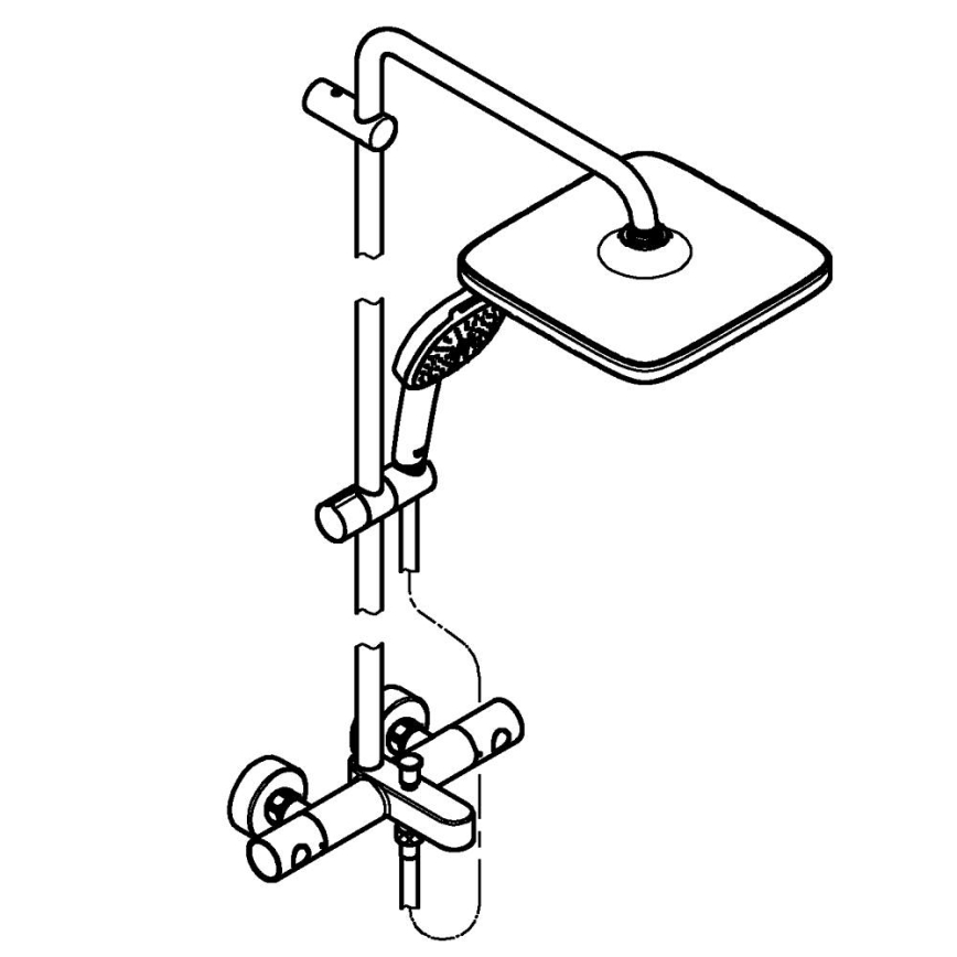 GROHE 269842431 - Душова система VITALIO COMFORT 250 250 × 250 мм чорна
