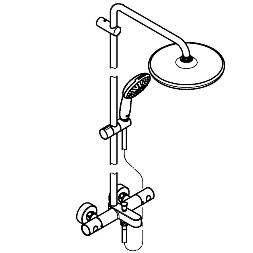 GROHE 269882431 - Душевая система VITALIO START SYSTEM 250 390 мм чёрная
