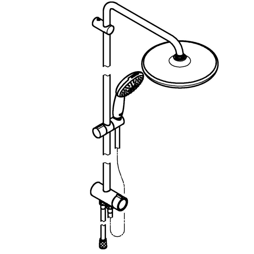 GROHE 26989001 - Душова система VITALIO START SYSTEM 250 390 мм полірований хром