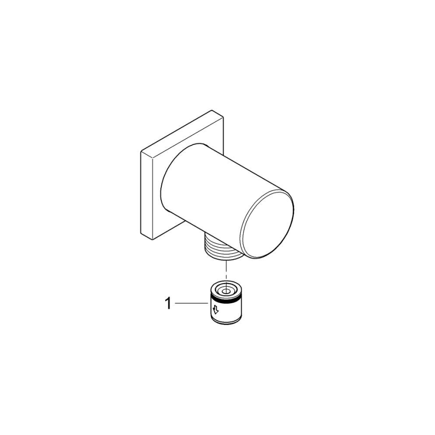 GROHE 27076000 - Настінне коліно RAINSHOWER полірований хром