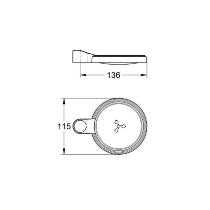 GROHE 27206000 - Підставка для мила RELEXA для душової штанги O 22 або 25 мм, прозора