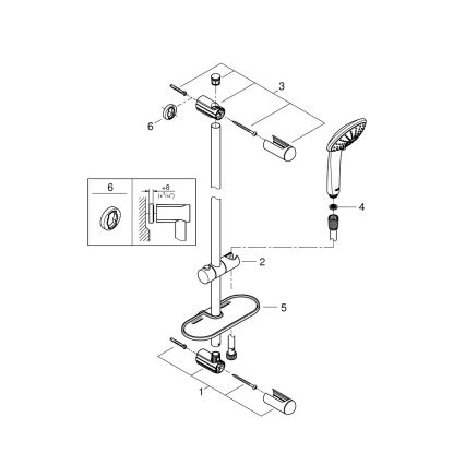 GROHE 27227001 - Душова система EUPHORIA 900 mm полірований хром