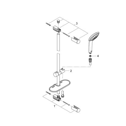 GROHE 27231001 - Душовий комплект EUPHORIA 600 мм, блискучий хром