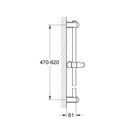 GROHE 27499000 - Душова штанга EUPHORIA 600 мм, полірований хром