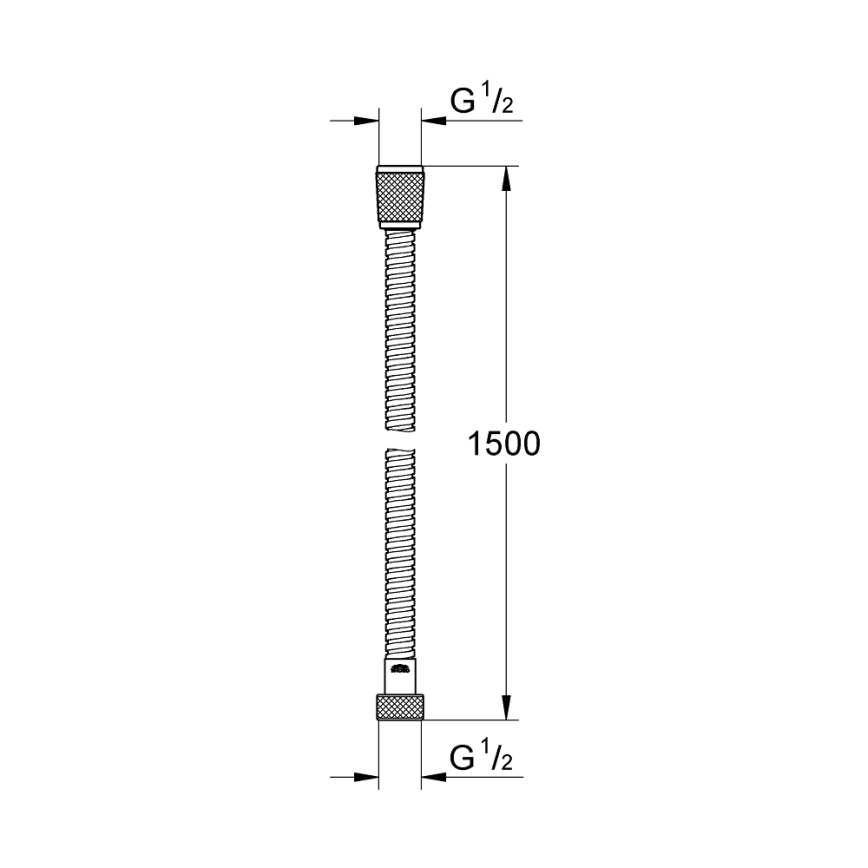 GROHE 27502KS1 - Душевой шланг VITALIOFLEX METAL LONG-LIFE 1500 мм черный