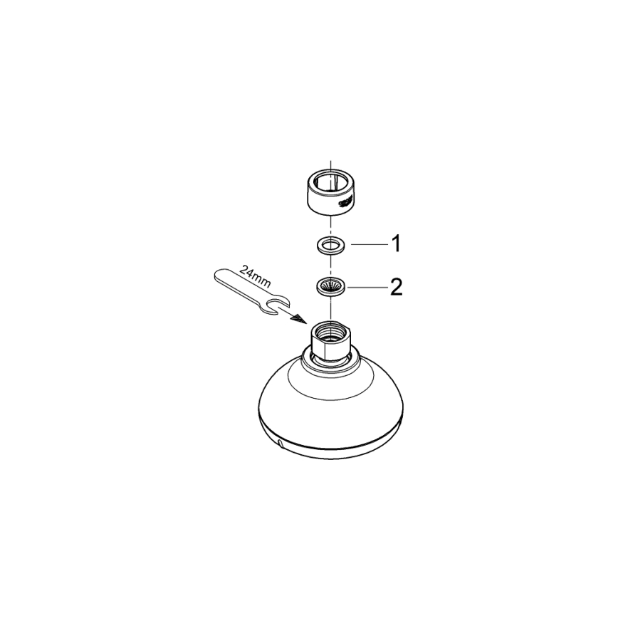 GROHE 27606001 - Верхний душ NEW TEMPESTA 100, 100 мм, полированный хром