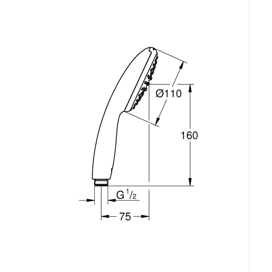 GROHE 27940001 - Ручний душ VITALIO START 110 полірований хром