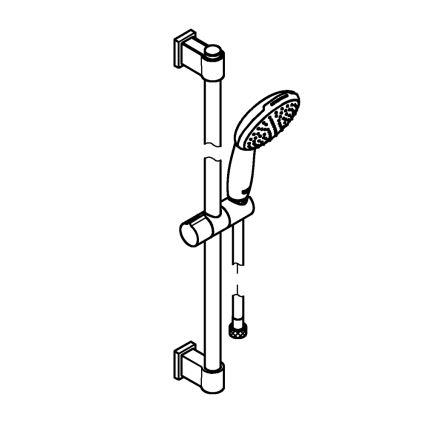 GROHE 27942001 - Душевой комплект VITALIO START 110 600 мм полированный хром