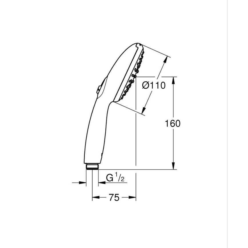 GROHE 2794610E - Ручной душ VITALIO START 110 мм полированный хром