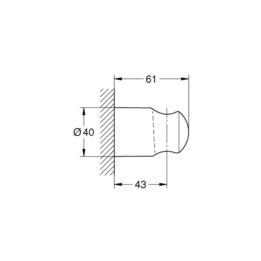 GROHE 279582430 - Тримач для душової лійки VITALIO UNIVERSAL 61 мм чорний