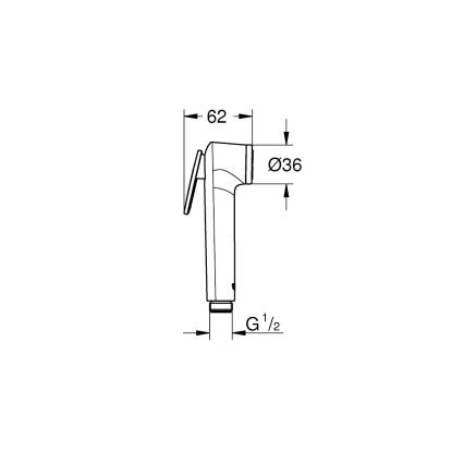 GROHE 28020L01 - ручная душевая лейка TEMPESTA-F TRIGGER SPRAY 30, белая
