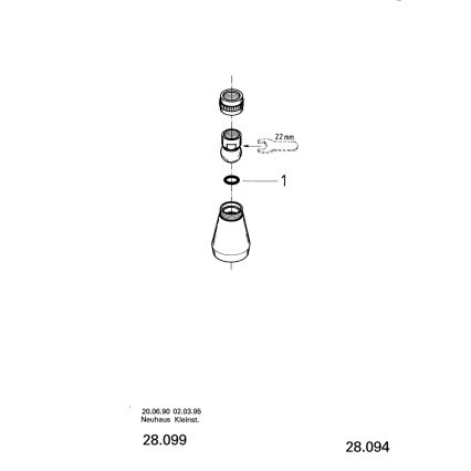 GROHE 28094000 - Душевая головка 50 мм, глянцевый хром